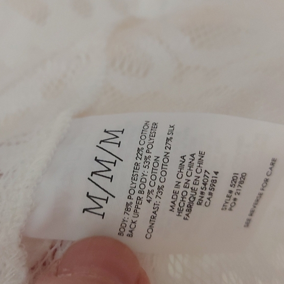 Cabi Prudence Lace Sleveless Top Ivory Size Medium - Picture 6 of 6
